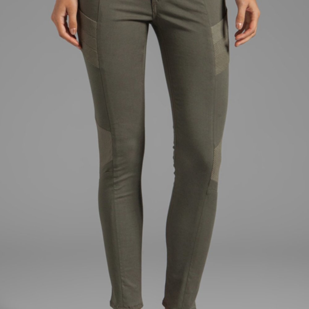 Rag & Bone Halifax Skinny Legging Army Green 25 - Picture 3 of 10